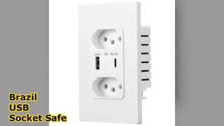 Brazil USB Power Socket Safe 10A Charging