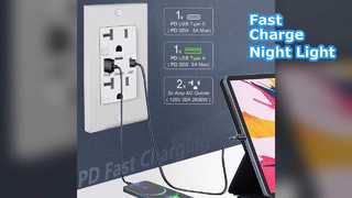 Fast USB C Outlet with Night Light