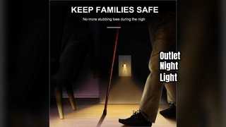 USB Outlet Night Light 5V 4.8A Tamper Resistant