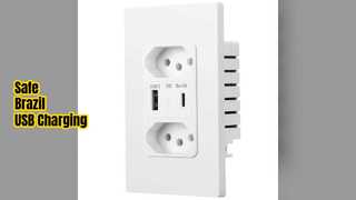 Brazil USB Power Socket 10A Safe Charging
