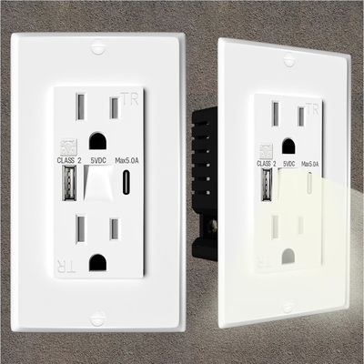 20W Power PD20W Night Light Usb Outlet For Quick Charging