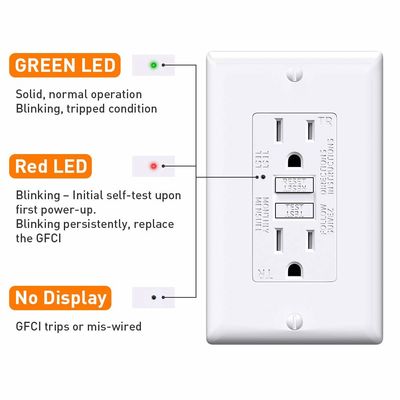 Wall Mount GFCI Outlet 125V 60Hz For Electrical Safety And Efficiency