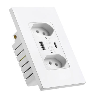 Annatel Tuya Wifi Brazilian Wall Outlet With USB And Type C Socket