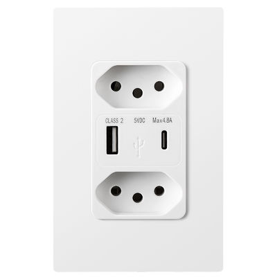 Standard Grounding Brazil USB Power Socket 10A Safe Charging