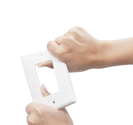 Screw Holes Rectangular Glossy Outlet Wall Plate For Light Switches