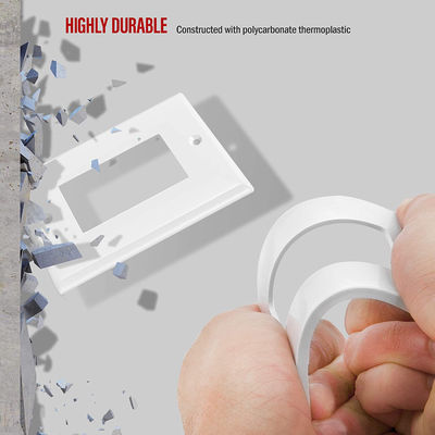 Screw Holes Rectangular Glossy Outlet Wall Plate For Light Switches