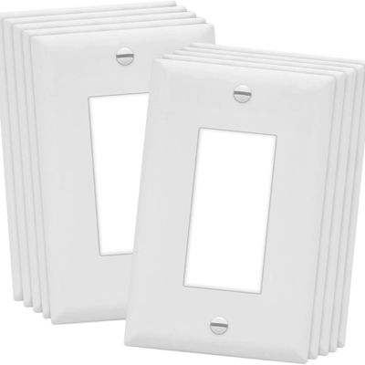 Screw Holes Rectangular Glossy Outlet Wall Plate For Light Switches