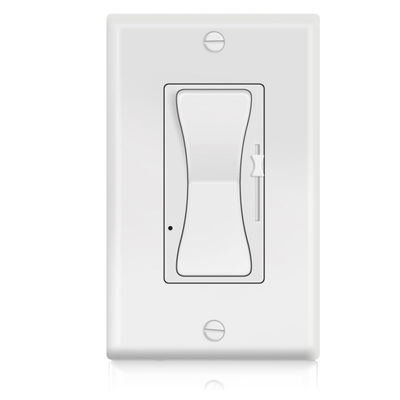 Wall Mount Dimmer Switch With 125V AC 60Hz Input Voltage And Aluminum Plate