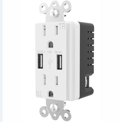 ETL Listed Dual USB Socket 5V 4.8A For Hotels