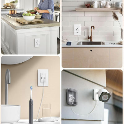 Auto Monitoring Secure GFI GFCI Electrical Outlet 15A With 2 USB