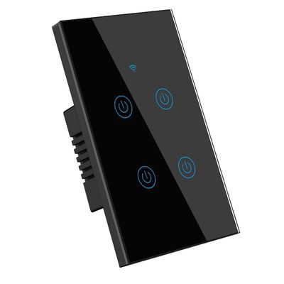 Wall Mounted Double Control 4 Gang Switch Hands Free 110V-250V AC