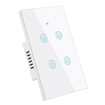 Wall Mounted Double Control 4 Gang Switch Hands Free 110V-250V AC