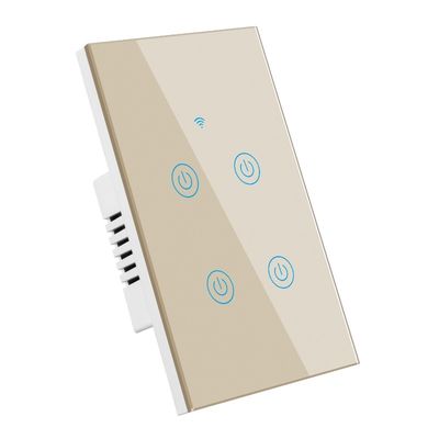 Wall Mounted Double Control 4 Gang Switch Hands Free 110V-250V AC