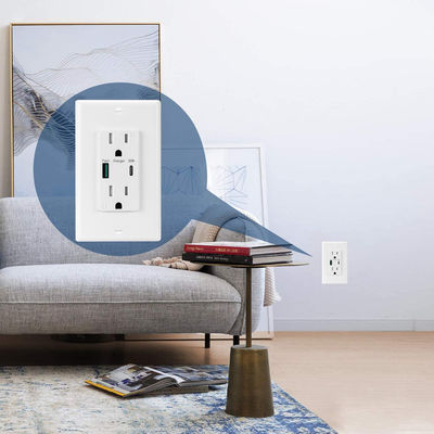 QC3.0 PD3.0 Fast Charing USB C PD Socket 125V AC 60Hz