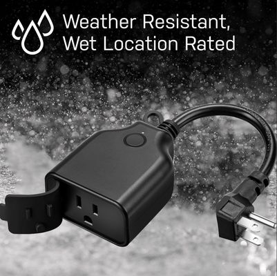 Timer Function Equipped Outdoor Weather Resistant Smart Socket Plug IP54