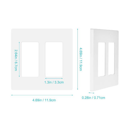 Screwless Type Switch Wall Plate Rectangular For US Socket