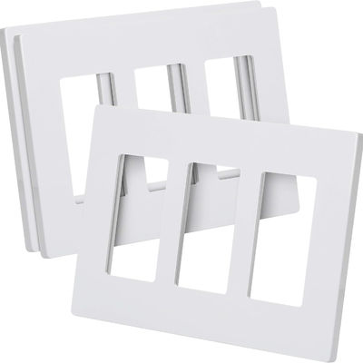 Glossy Finish Screwless 3 Gang Face Plate For Wall Socket