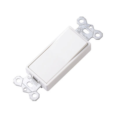 Single Pole Decora Rocker Switch Wall Mounted Standard Grouding 120V