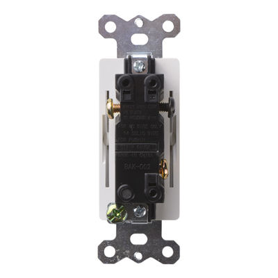 Single Pole Decora Rocker Switch Wall Mounted Standard Grouding 120V