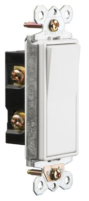 Single Pole Decora Rocker Switch Wall Mounted Standard Grouding 120V