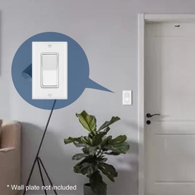Single Pole Decora Rocker Switch Wall Mounted Standard Grouding 120V